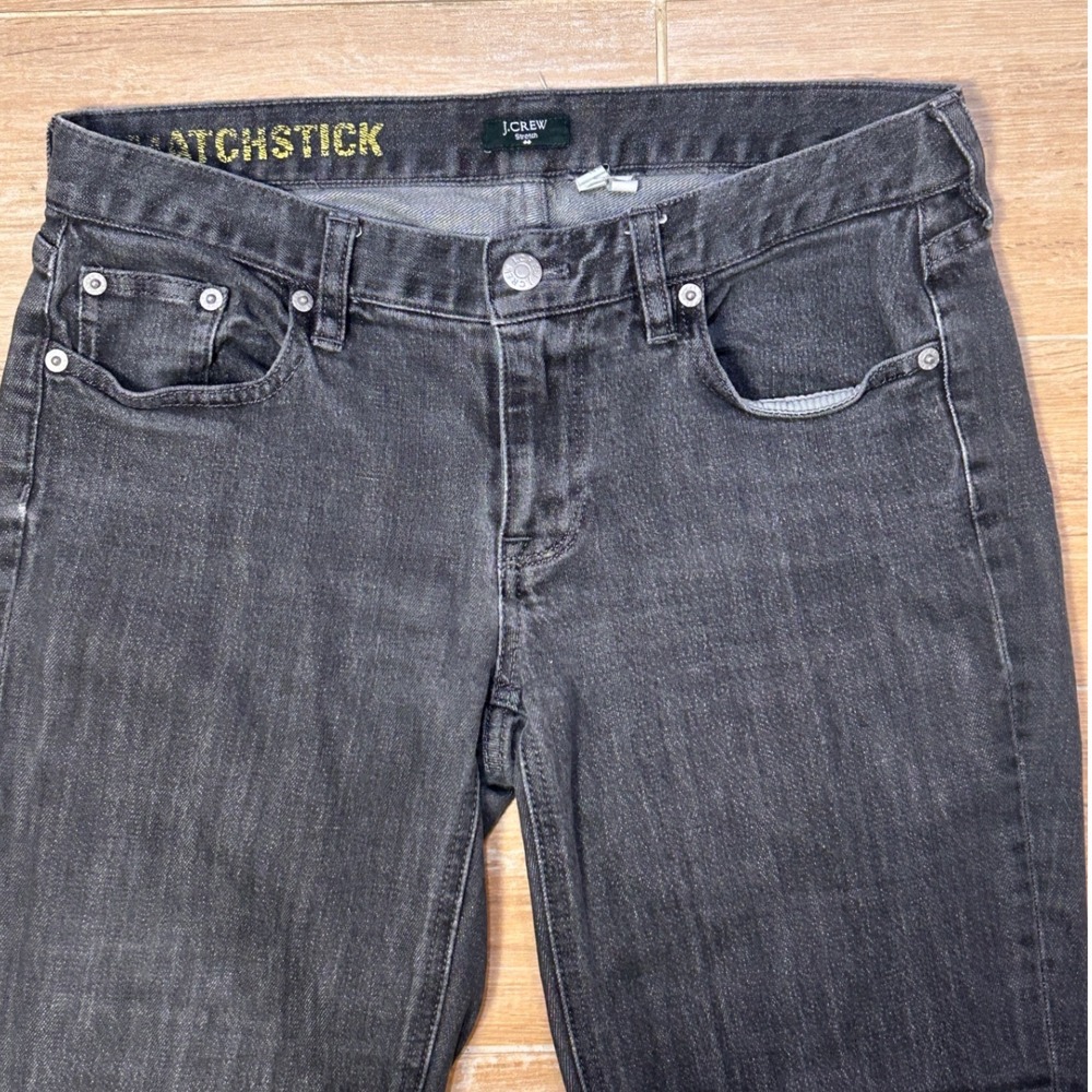 J.Crew Matchstick Straight Leg Jeans Charcoal‎ Gray Stretch Denim Size 28 6376 - Picture 2 of 11